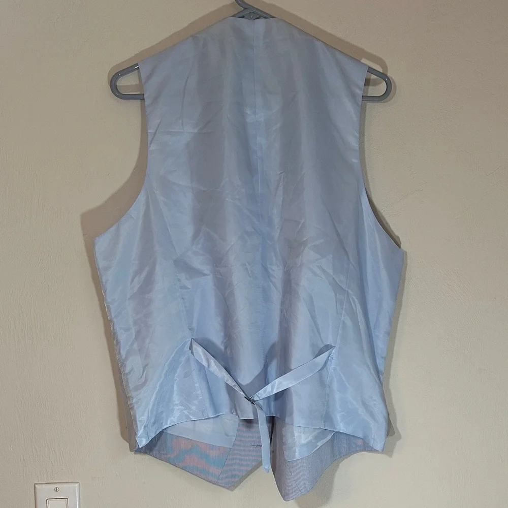 Bar III Light Blue Dress Vest Men’s 46R NWT Formal Suit Vest Waistcoat